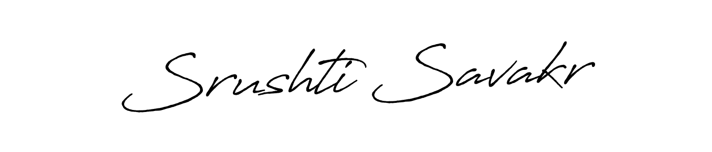 Design your own signature with our free online signature maker. With this signature software, you can create a handwritten (Antro_Vectra_Bolder) signature for name Srushti Savakr. Srushti Savakr signature style 7 images and pictures png