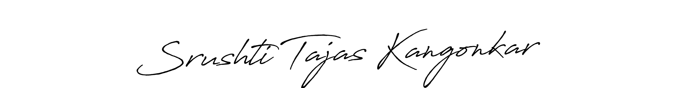 Design your own signature with our free online signature maker. With this signature software, you can create a handwritten (Antro_Vectra_Bolder) signature for name Srushti Tajas Kangonkar. Srushti Tajas Kangonkar signature style 7 images and pictures png