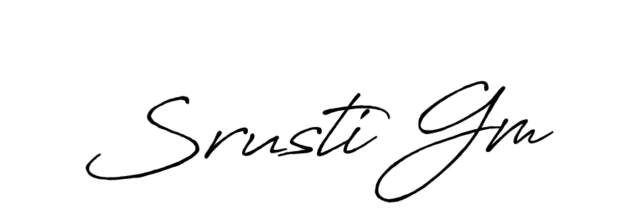 Make a beautiful signature design for name Srusti Gm. Use this online signature maker to create a handwritten signature for free. Srusti Gm signature style 7 images and pictures png