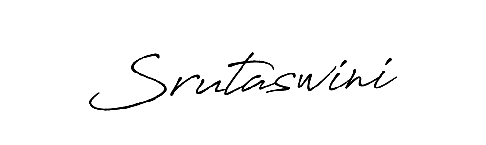 Make a beautiful signature design for name Srutaswini. With this signature (Antro_Vectra_Bolder) style, you can create a handwritten signature for free. Srutaswini signature style 7 images and pictures png