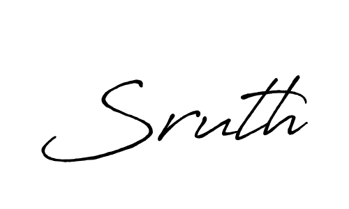 How to make Sruth signature? Antro_Vectra_Bolder is a professional autograph style. Create handwritten signature for Sruth name. Sruth signature style 7 images and pictures png