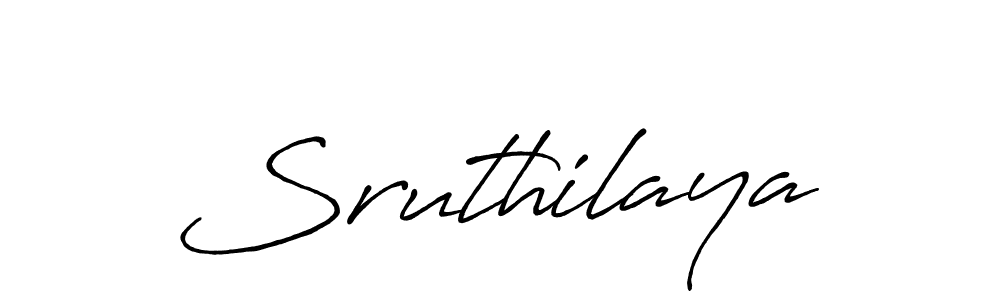 Create a beautiful signature design for name Sruthilaya. With this signature (Antro_Vectra_Bolder) fonts, you can make a handwritten signature for free. Sruthilaya signature style 7 images and pictures png