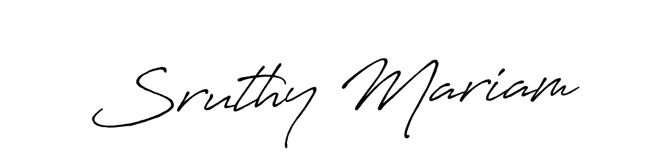 How to Draw Sruthy Mariam signature style? Antro_Vectra_Bolder is a latest design signature styles for name Sruthy Mariam. Sruthy Mariam signature style 7 images and pictures png