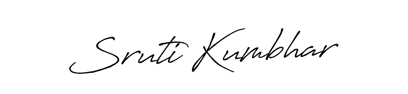 The best way (Antro_Vectra_Bolder) to make a short signature is to pick only two or three words in your name. The name Sruti Kumbhar include a total of six letters. For converting this name. Sruti Kumbhar signature style 7 images and pictures png