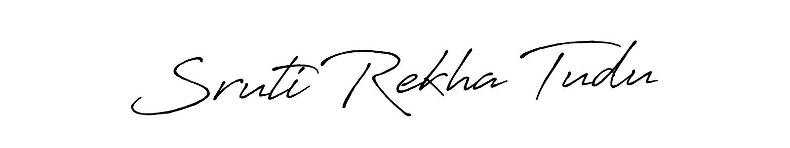 Make a beautiful signature design for name Sruti Rekha Tudu. With this signature (Antro_Vectra_Bolder) style, you can create a handwritten signature for free. Sruti Rekha Tudu signature style 7 images and pictures png