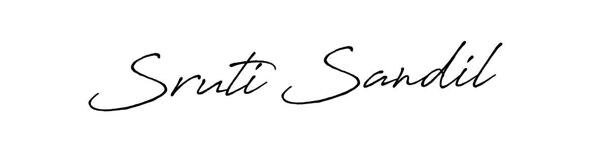 Also we have Sruti Sandil name is the best signature style. Create professional handwritten signature collection using Antro_Vectra_Bolder autograph style. Sruti Sandil signature style 7 images and pictures png