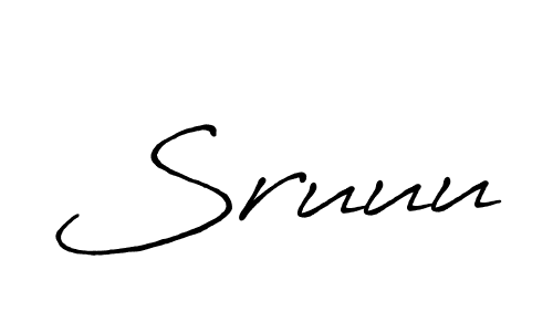 if you are searching for the best signature style for your name Sruuu. so please give up your signature search. here we have designed multiple signature styles  using Antro_Vectra_Bolder. Sruuu signature style 7 images and pictures png