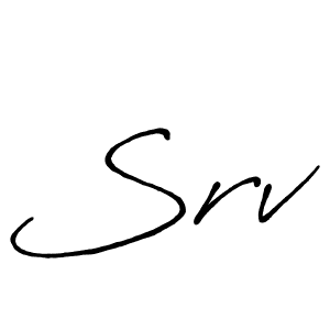 Also You can easily find your signature by using the search form. We will create Srv name handwritten signature images for you free of cost using Antro_Vectra_Bolder sign style. Srv signature style 7 images and pictures png