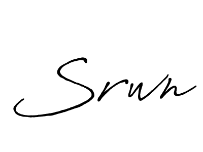 Srwn stylish signature style. Best Handwritten Sign (Antro_Vectra_Bolder) for my name. Handwritten Signature Collection Ideas for my name Srwn. Srwn signature style 7 images and pictures png