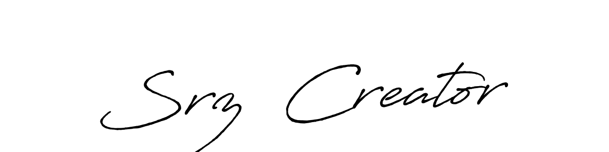 Use a signature maker to create a handwritten signature online. With this signature software, you can design (Antro_Vectra_Bolder) your own signature for name Srz  Creator. Srz  Creator signature style 7 images and pictures png