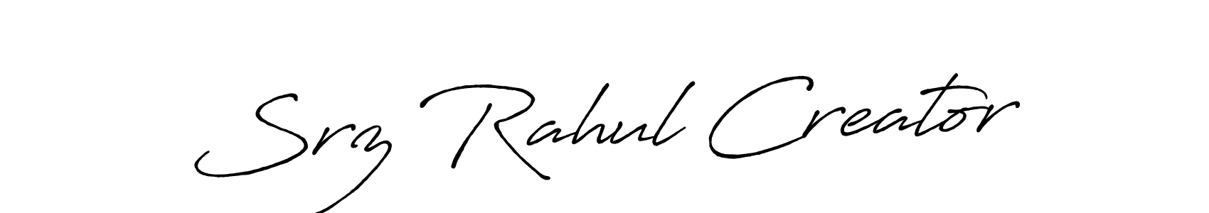 Antro_Vectra_Bolder is a professional signature style that is perfect for those who want to add a touch of class to their signature. It is also a great choice for those who want to make their signature more unique. Get Srz Rahul Creator name to fancy signature for free. Srz Rahul Creator signature style 7 images and pictures png