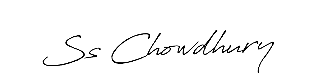 The best way (Antro_Vectra_Bolder) to make a short signature is to pick only two or three words in your name. The name Ss Chowdhury include a total of six letters. For converting this name. Ss Chowdhury signature style 7 images and pictures png