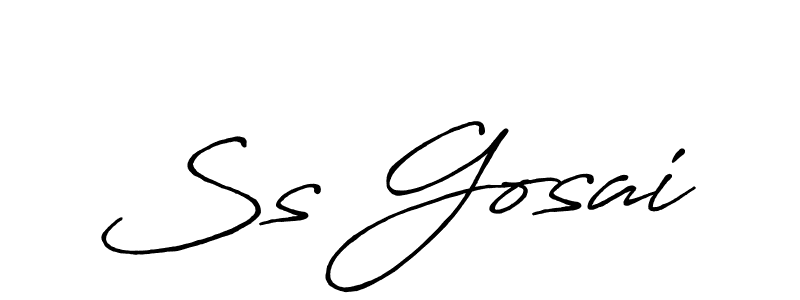 Make a beautiful signature design for name Ss Gosai. Use this online signature maker to create a handwritten signature for free. Ss Gosai signature style 7 images and pictures png