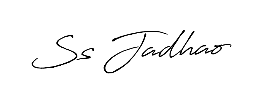 How to make Ss Jadhao name signature. Use Antro_Vectra_Bolder style for creating short signs online. This is the latest handwritten sign. Ss Jadhao signature style 7 images and pictures png