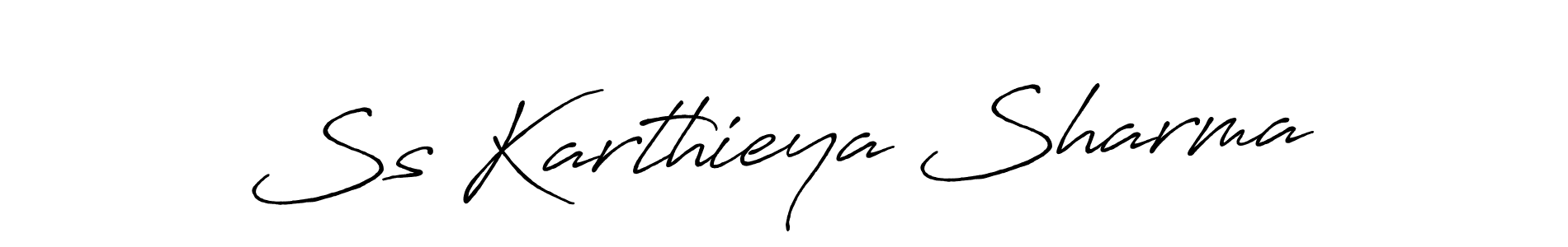 Ss Karthieya Sharma stylish signature style. Best Handwritten Sign (Antro_Vectra_Bolder) for my name. Handwritten Signature Collection Ideas for my name Ss Karthieya Sharma. Ss Karthieya Sharma signature style 7 images and pictures png