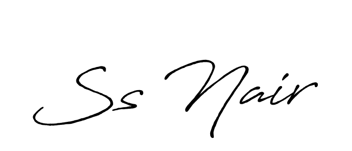 You should practise on your own different ways (Antro_Vectra_Bolder) to write your name (Ss Nair) in signature. don't let someone else do it for you. Ss Nair signature style 7 images and pictures png