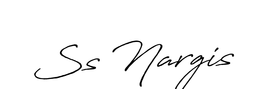 if you are searching for the best signature style for your name Ss Nargis. so please give up your signature search. here we have designed multiple signature styles  using Antro_Vectra_Bolder. Ss Nargis signature style 7 images and pictures png