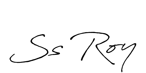 How to make Ss Roy name signature. Use Antro_Vectra_Bolder style for creating short signs online. This is the latest handwritten sign. Ss Roy signature style 7 images and pictures png