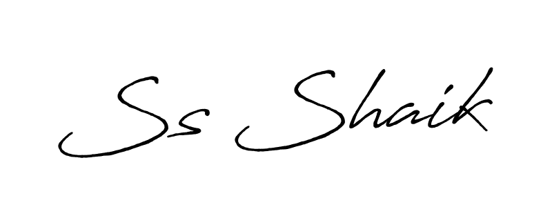 How to make Ss Shaik signature? Antro_Vectra_Bolder is a professional autograph style. Create handwritten signature for Ss Shaik name. Ss Shaik signature style 7 images and pictures png