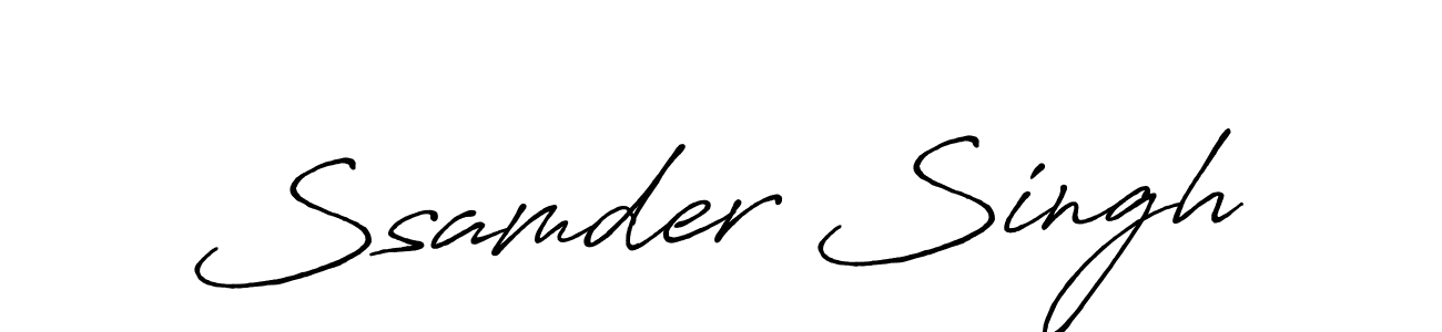 Use a signature maker to create a handwritten signature online. With this signature software, you can design (Antro_Vectra_Bolder) your own signature for name Ssamder Singh. Ssamder Singh signature style 7 images and pictures png