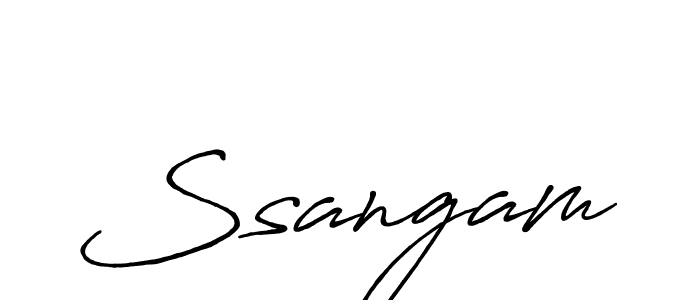 Ssangam stylish signature style. Best Handwritten Sign (Antro_Vectra_Bolder) for my name. Handwritten Signature Collection Ideas for my name Ssangam. Ssangam signature style 7 images and pictures png