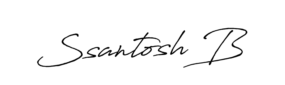 How to make Ssantosh B signature? Antro_Vectra_Bolder is a professional autograph style. Create handwritten signature for Ssantosh B name. Ssantosh B signature style 7 images and pictures png