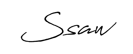 Designed for modern professionals: Ssaw name signature crafted with Antro_Vectra_Bolder script. Ready for digital PDF workflows. Ssaw signature style 7 images and pictures png