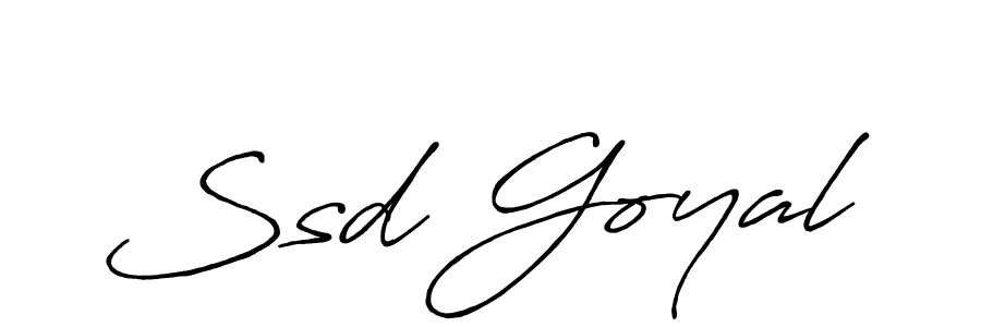 Use a signature maker to create a handwritten signature online. With this signature software, you can design (Antro_Vectra_Bolder) your own signature for name Ssd Goyal. Ssd Goyal signature style 7 images and pictures png