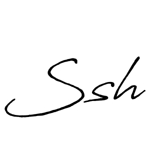 How to make Ssh signature? Antro_Vectra_Bolder is a professional autograph style. Create handwritten signature for Ssh name. Ssh signature style 7 images and pictures png