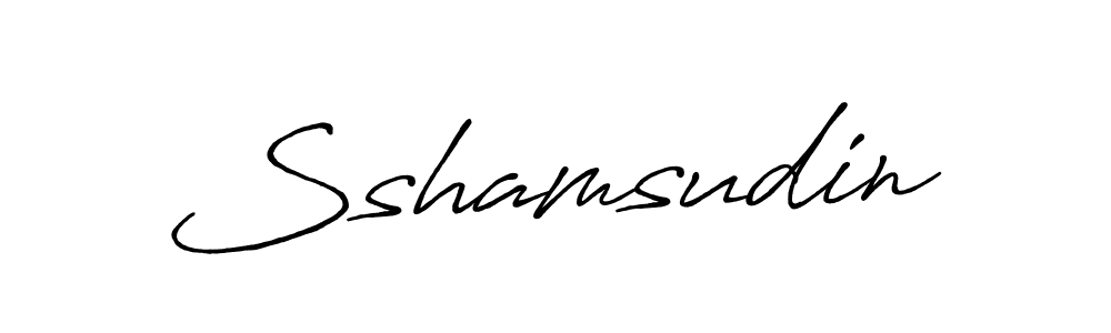 Design your own signature with our free online signature maker. With this signature software, you can create a handwritten (Antro_Vectra_Bolder) signature for name Sshamsudin. Sshamsudin signature style 7 images and pictures png