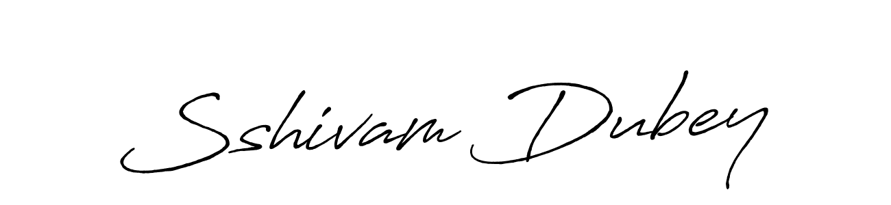 How to make Sshivam Dubey name signature. Use Antro_Vectra_Bolder style for creating short signs online. This is the latest handwritten sign. Sshivam Dubey signature style 7 images and pictures png