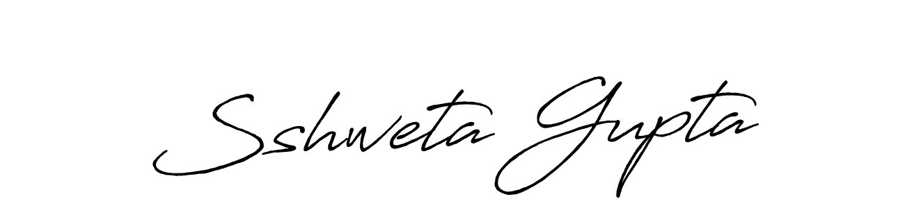 The best way (Antro_Vectra_Bolder) to make a short signature is to pick only two or three words in your name. The name Sshweta Gupta include a total of six letters. For converting this name. Sshweta Gupta signature style 7 images and pictures png