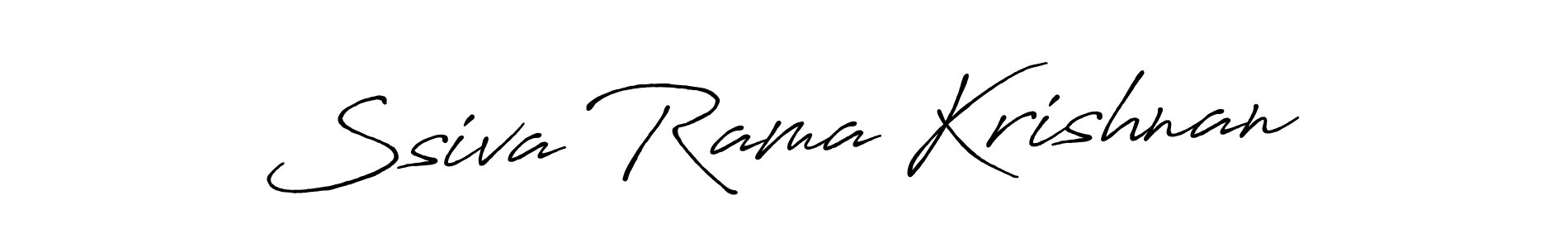 Use a signature maker to create a handwritten signature online. With this signature software, you can design (Antro_Vectra_Bolder) your own signature for name Ssiva Rama Krishnan. Ssiva Rama Krishnan signature style 7 images and pictures png