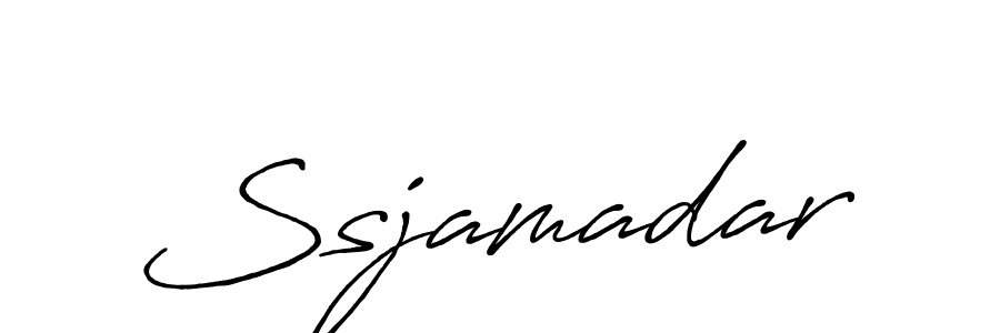Create a beautiful signature design for name Ssjamadar. With this signature (Antro_Vectra_Bolder) fonts, you can make a handwritten signature for free. Ssjamadar signature style 7 images and pictures png