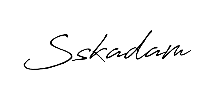 if you are searching for the best signature style for your name Sskadam. so please give up your signature search. here we have designed multiple signature styles  using Antro_Vectra_Bolder. Sskadam signature style 7 images and pictures png