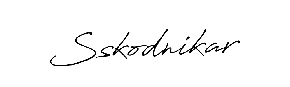 Create a beautiful signature design for name Sskodnikar. With this signature (Antro_Vectra_Bolder) fonts, you can make a handwritten signature for free. Sskodnikar signature style 7 images and pictures png