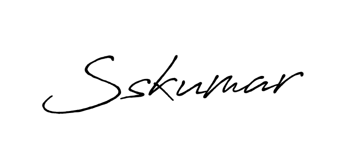 How to make Sskumar name signature. Use Antro_Vectra_Bolder style for creating short signs online. This is the latest handwritten sign. Sskumar signature style 7 images and pictures png