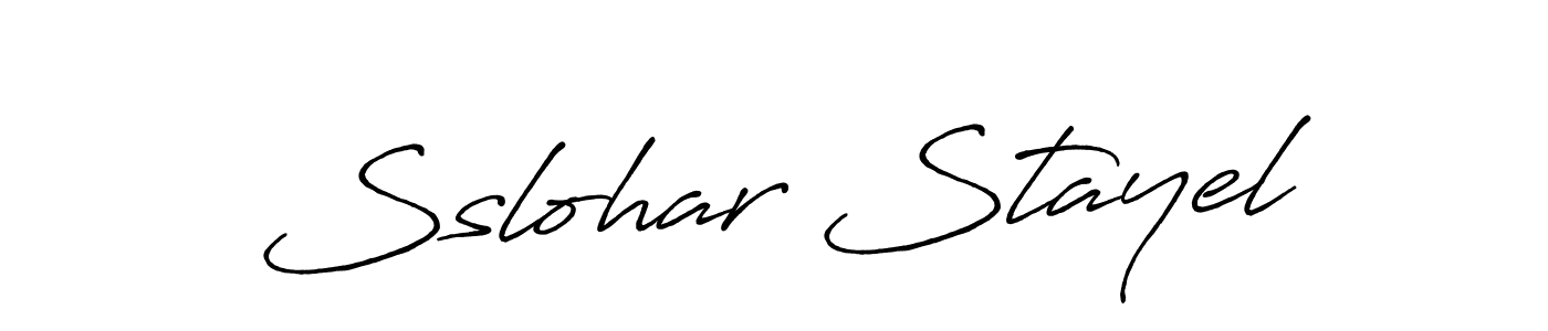 Similarly Antro_Vectra_Bolder is the best handwritten signature design. Signature creator online .You can use it as an online autograph creator for name Sslohar Stayel. Sslohar Stayel signature style 7 images and pictures png