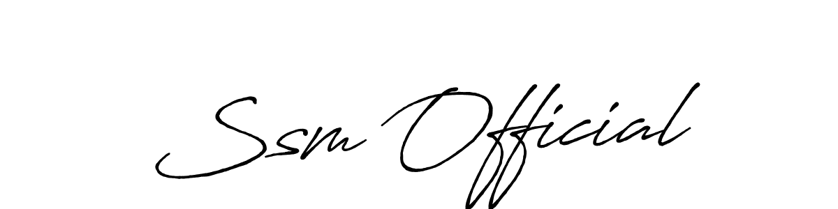 The best way (Antro_Vectra_Bolder) to make a short signature is to pick only two or three words in your name. The name Ssm Official include a total of six letters. For converting this name. Ssm Official signature style 7 images and pictures png