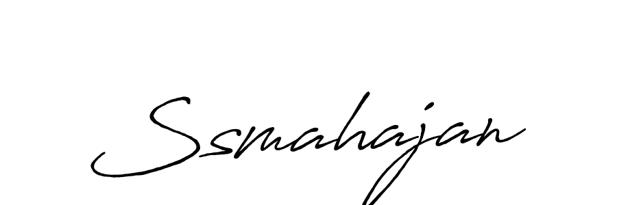 Use a signature maker to create a handwritten signature online. With this signature software, you can design (Antro_Vectra_Bolder) your own signature for name Ssmahajan. Ssmahajan signature style 7 images and pictures png