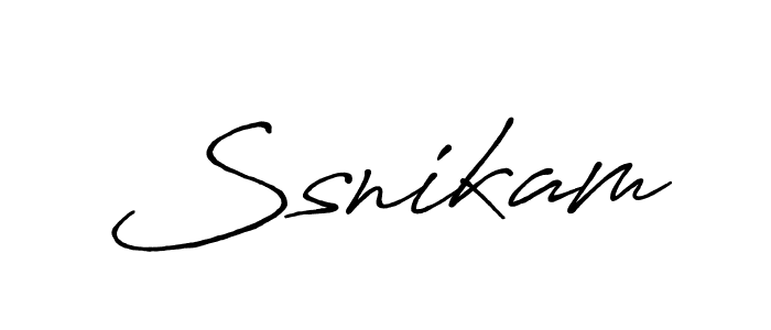 Also we have Ssnikam name is the best signature style. Create professional handwritten signature collection using Antro_Vectra_Bolder autograph style. Ssnikam signature style 7 images and pictures png