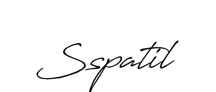 Design your own signature with our free online signature maker. With this signature software, you can create a handwritten (Antro_Vectra_Bolder) signature for name Sspatil. Sspatil signature style 7 images and pictures png