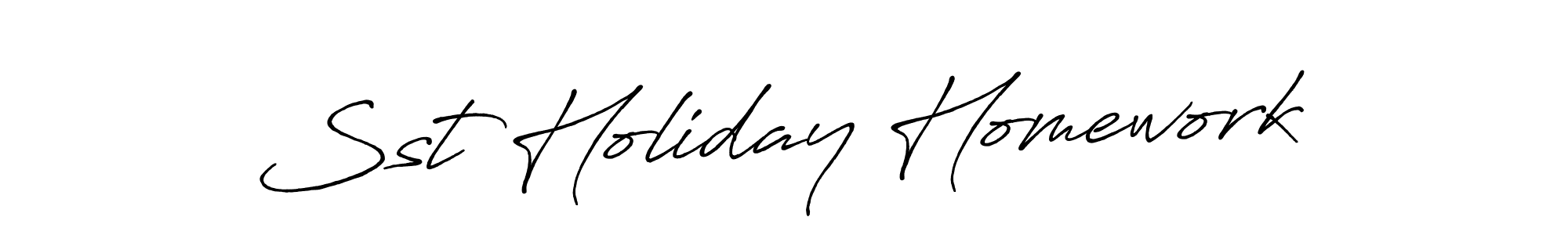 Make a beautiful signature design for name Sst Holiday Homework. Use this online signature maker to create a handwritten signature for free. Sst Holiday Homework signature style 7 images and pictures png