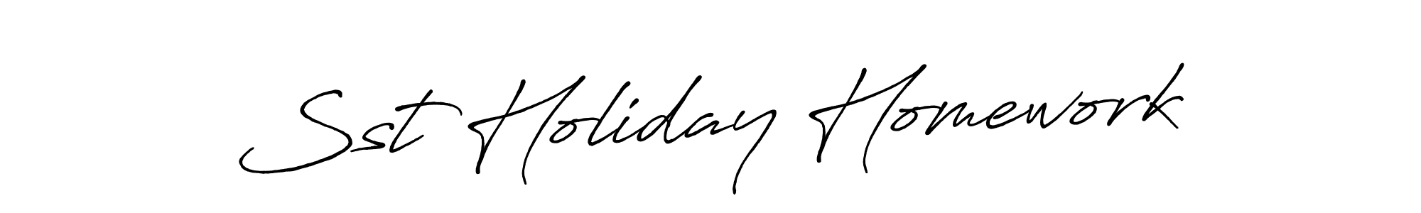 Also we have Sst Holiday Homework name is the best signature style. Create professional handwritten signature collection using Antro_Vectra_Bolder autograph style. Sst Holiday Homework signature style 7 images and pictures png