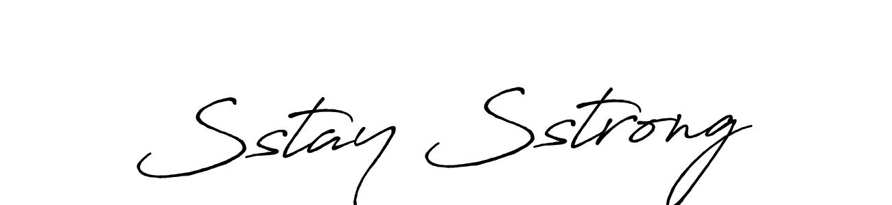 Make a beautiful signature design for name Sstay Sstrong. With this signature (Antro_Vectra_Bolder) style, you can create a handwritten signature for free. Sstay Sstrong signature style 7 images and pictures png