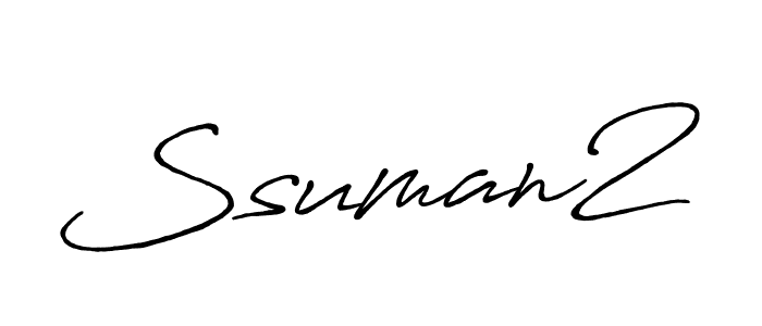 Design your own signature with our free online signature maker. With this signature software, you can create a handwritten (Antro_Vectra_Bolder) signature for name Ssuman2. Ssuman2 signature style 7 images and pictures png