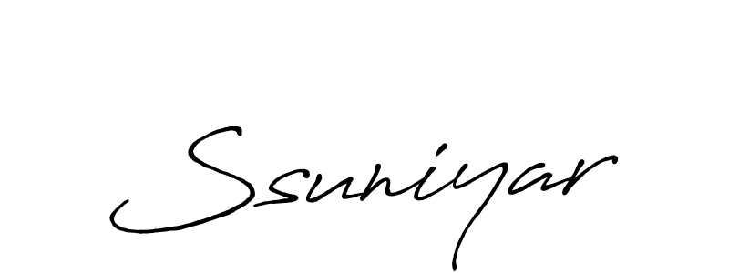 Create a beautiful signature design for name Ssuniyar. With this signature (Antro_Vectra_Bolder) fonts, you can make a handwritten signature for free. Ssuniyar signature style 7 images and pictures png