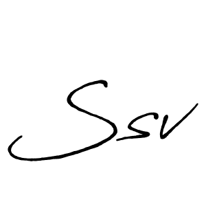 Best and Professional Signature Style for Ssv. Antro_Vectra_Bolder Best Signature Style Collection. Ssv signature style 7 images and pictures png