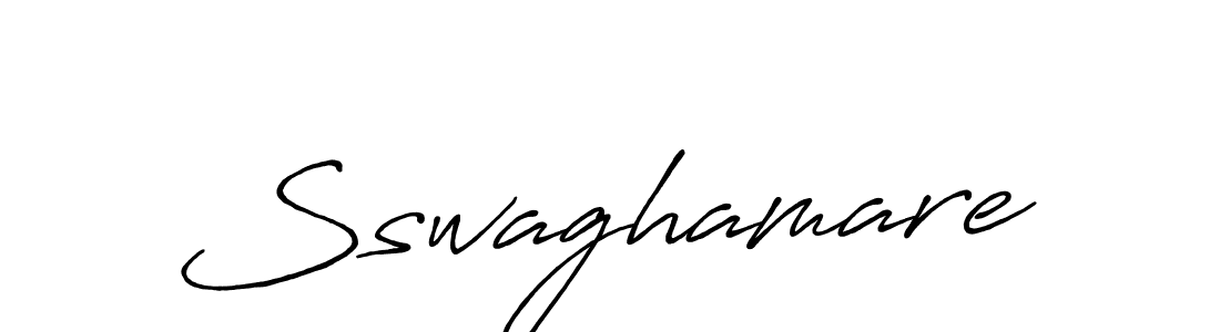 Create a beautiful signature design for name Sswaghamare. With this signature (Antro_Vectra_Bolder) fonts, you can make a handwritten signature for free. Sswaghamare signature style 7 images and pictures png