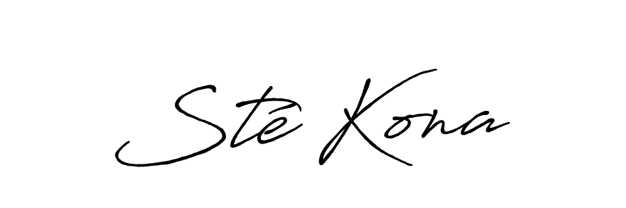 Sté Kona stylish signature style. Best Handwritten Sign (Antro_Vectra_Bolder) for my name. Handwritten Signature Collection Ideas for my name Sté Kona. Sté Kona signature style 7 images and pictures png